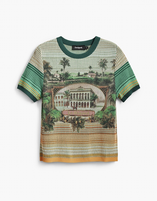 Desigual - Landscape knit t-shirt