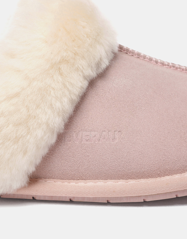 EVERAU - EverAU Ugg Rosa Slipper Suede Cow Suede Upper House Shoes