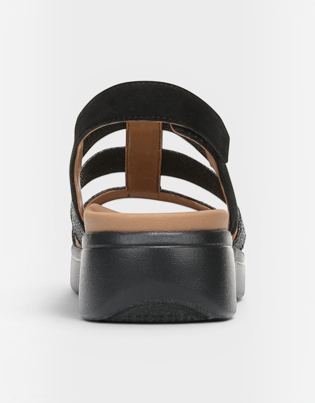 Vionic - Sabrina Flatform Sandal - Black Suede