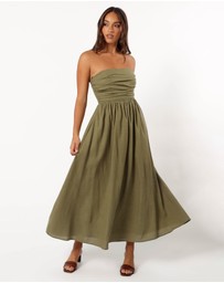 Petal & Pup - Kayt Strapless Dress - Olive Green