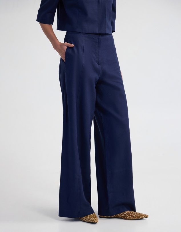 Oxford - Goldie Flat Front Linen Blend Pant