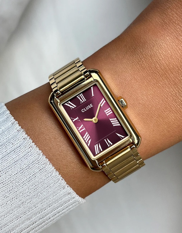 Cluse - Belisenna Watch Steel, Wine, Gold Colour
