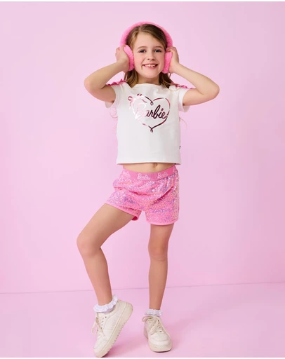Rock Your Kid - Barbie Sequin Shorts - ICONIC EXCLUSIVE - Kids