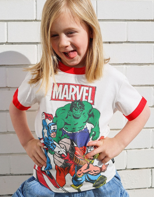 Rock Your Kid - Marvel Stripe Tee - ICONIC EXCLUSIVE