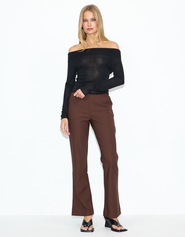 Dazie - Avery Sheer Long Sleeve Top