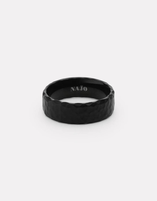 Najo - Midnight Men's Black PVD Steel Ring