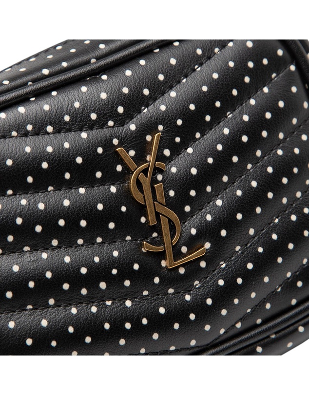 Pre-Loved by Azura Reborn - Pre-Loved Baby Quilted Chevron Calfskin Monogram Polka Dot Lou Camera Bag
