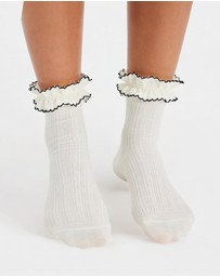 High Heel Jungle - Sheer Frilly Socks