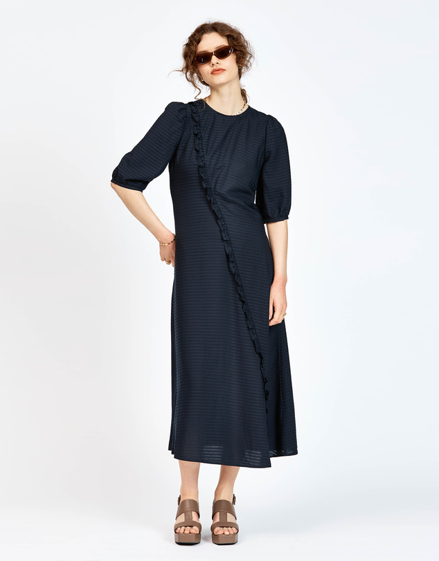bul - Viola Dress Navy Stripe