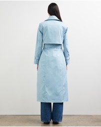 Sofia Irina - Long Sleeve Belted Trench Coat