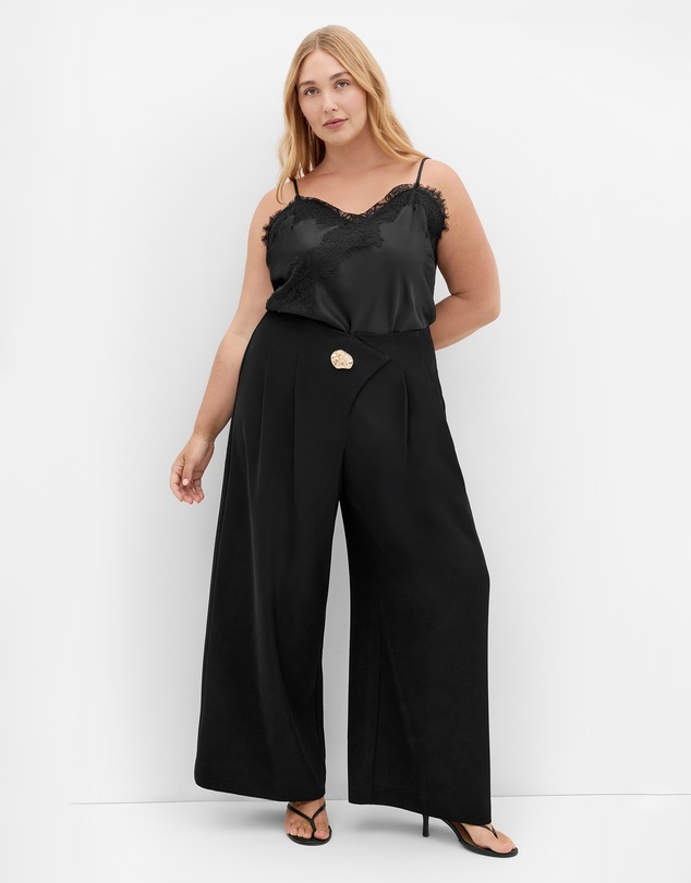 City Chic - Plus size Francesca Wide Leg Pant - black