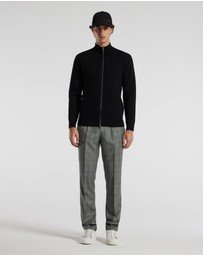 Calibre - Textured Zip Cardigan Black