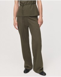 M.N.G - Straight-Fit Trousers With Elastic Waist