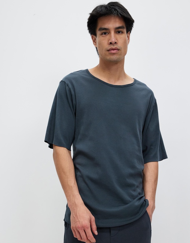 Surrounded By Ghosts - The Devilline Curved Hem Rib Knit T-Shirt
