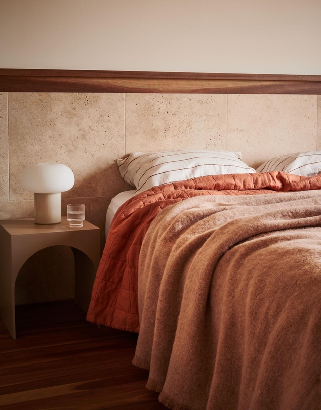 St Albans - Alpaca Throw Blanket Walnut