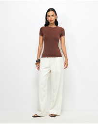 AERE - Double Layer Sheer T-Shirt