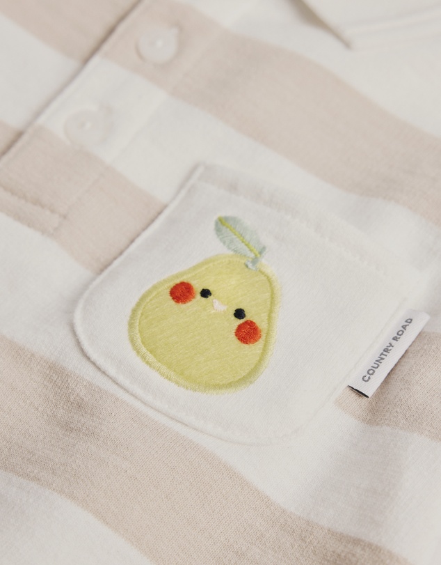 Country Road - Organically Grown Cotton Textured Polo Romper