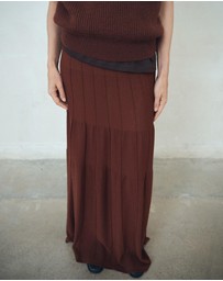M.N.G - Knitted Long Skirt With Seam Detail