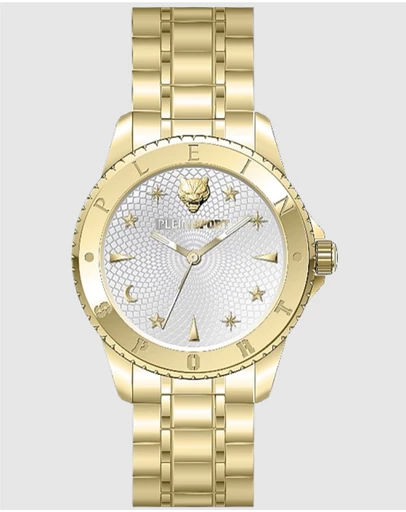 Plein Sport - PLEIN GLAM 40mm White Silver Dial and Gold-tone bracelet