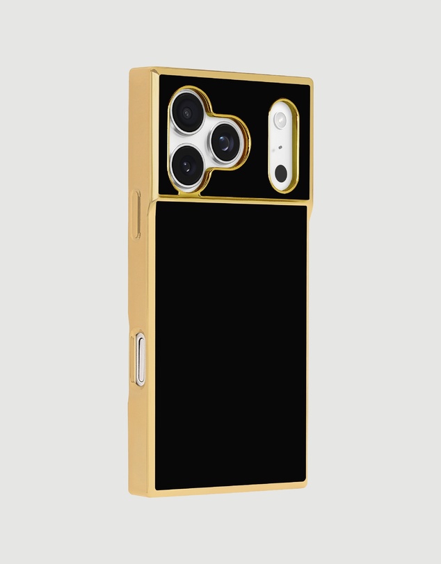 Flaunt - Flaunt Square Gilded Onyx Elegance MagSafe Case for iPhone 18 Pro Max / 17 Pro Max
