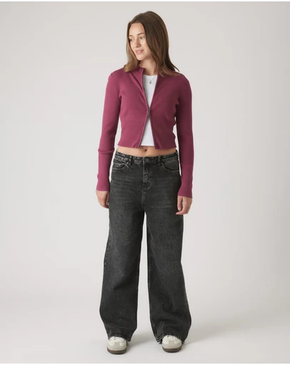 Decjuba Kids - Matilda Zip Up Knit Jacket - Teens