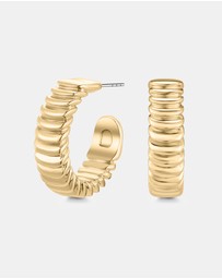 Mestige - Ripple Hoops - 18K Gold Plated