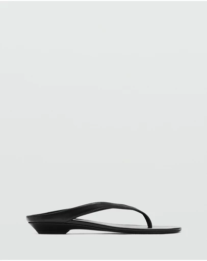 M.N.G - Wedge Leather Sandals