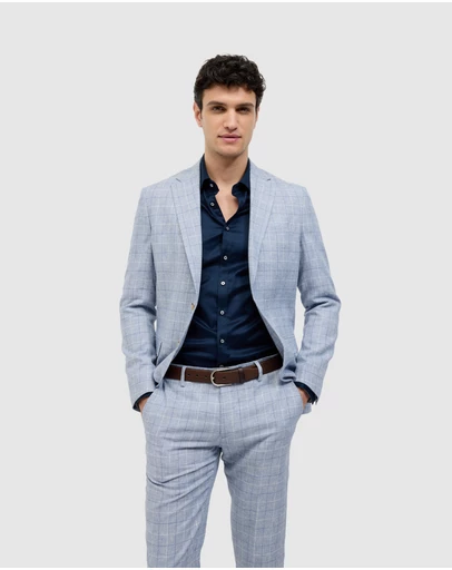 Politix - Windowpane Check Tailored Jacket