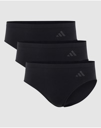 adidas Sportswear - 3 Pack Active Seamless Hipster Brief Underwear