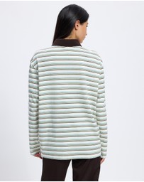 adidas Originals - Striped Oversized LS Polo