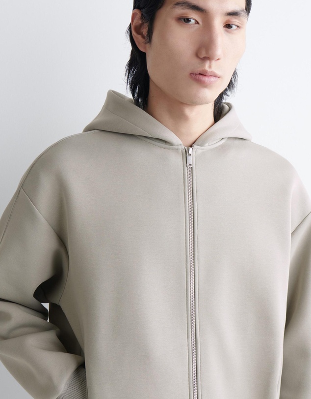 COS - Cotton-Piqu Zip-Up Hoodie