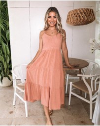 Esther & Co - Sonya Dress - Rust