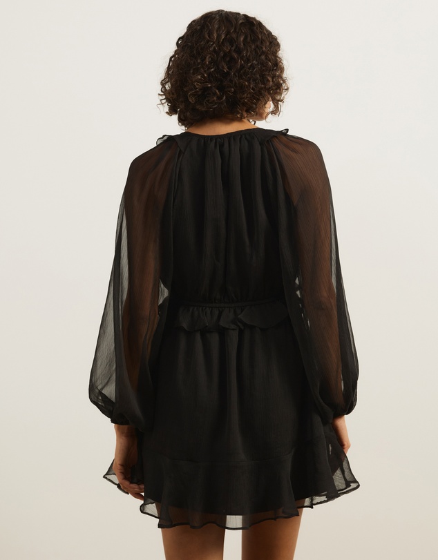 Atmos&Here - Benni Boho Mini Dress With Ruffle Detail