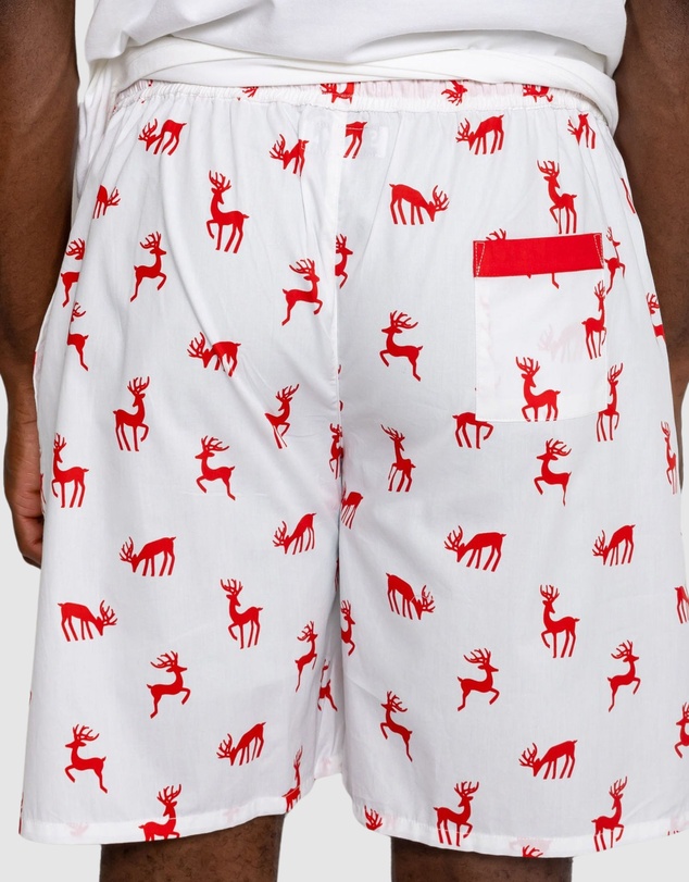 Sant And Abel - Men's Reindeer Red Sleep Shorts