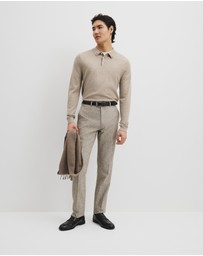 Country Road - Australian Merino Long Sleeve Am Button Polo Knit