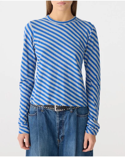 Bassike - Bias Stripe Baby LS T-Shirt
