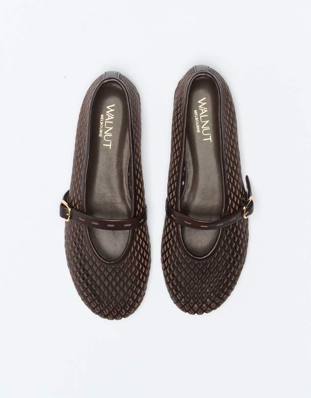 Walnut Melbourne - Kate Leather Ballet