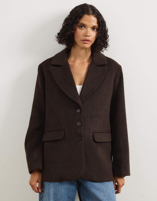 Atmos&Here - Ethel Wool Blend Oversized Blazer