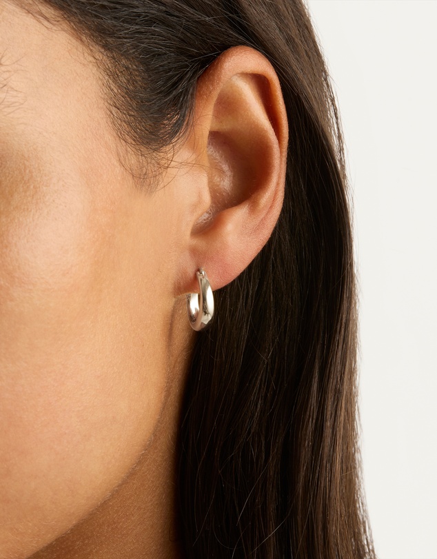 By Charlotte - Silver Infinite Horizon Small Hoops