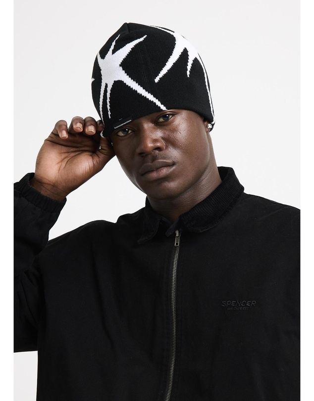 Black Noise White Rain - Mohawk Beanie