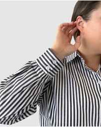 Love Your Wardrobe - Ella Stripe Button-Up Shirt