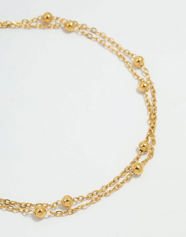 Lovisa - Waterproof Gold Plated Stainless Steel Ball Anklet