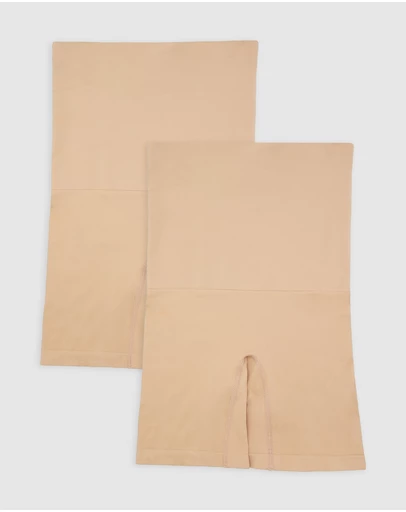 Ambra - 2 Pack Reshape Hi Waisted Shaper Short