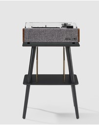 Victrola - Victrola Eastwood II Turntable - Walnut + Turntable Stand Bundle - Black