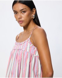 Damson Madder - Mafalda Ruffle Neck Top