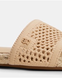 Tommy Hilfiger - Knit Mesh Espadrille Mules - Women's
