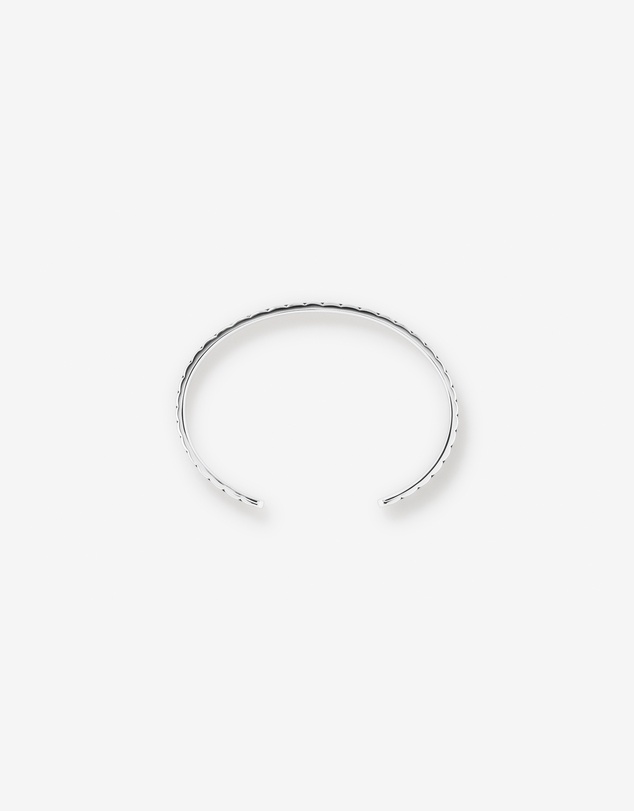 Michael Hill - Men's Link Pattern Textured Cuff Bangle in Sterling Silver
