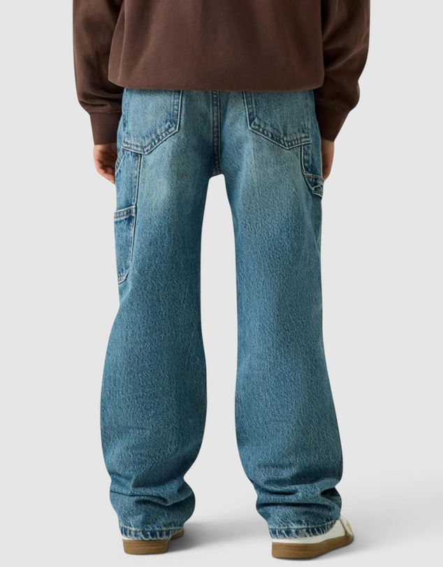 GUESS - Mid-Rise Relaxed Worker Rigid Denim Pants