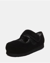 EVERAU - Australian Shepherd Ugg Millie Kids Cow Suede Upper Loafer Oxfords Flats