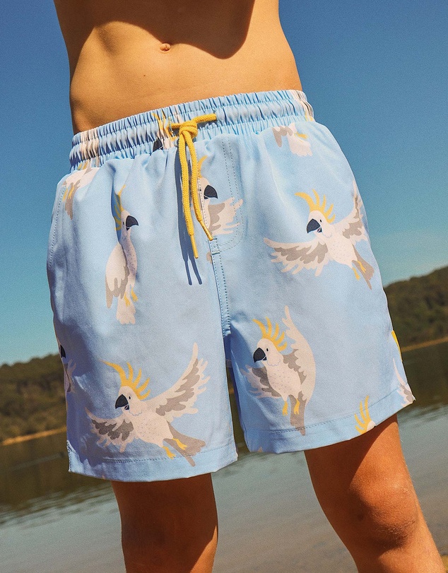 Skwosh - Mr Cocky Boys Eco Swim Shorts in Light Blue